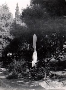 The artwork “A Woman’s Head” at the Panathenaia of Contemporary Sculpture in Athens