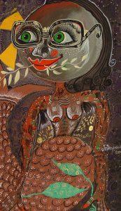 “Mermaid of intellect with glasses on her eyes”