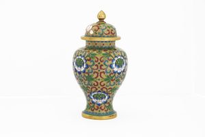 Vase with lotus flowers