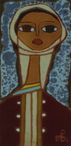 Pesant with yellow scarf