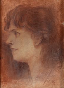 Portrait of a young female figure