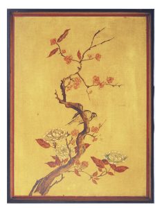 Kingfisher on a flowering branch