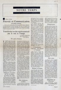 Pouvoir et Communication