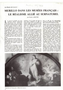 “Murillo dans les musées français. Le réalisme allié au surnaturel”