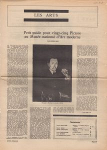 Petit guide pour vingt-cinq Picasso au Musée national d’ Art moderne