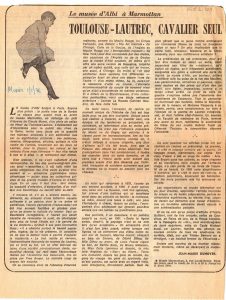 “Toulouse-Lautrec, cavalier seul”