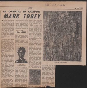 Un oriental en Occident. Mark Tobey