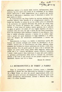 La retrospettiva di Tobey a Parigi