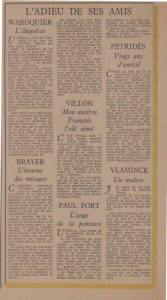 L’ Adieu de ses amis”