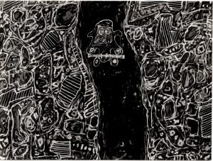 Αναπαραγωγή έργου του J. Dubuffet “La Route d’Etaples”
