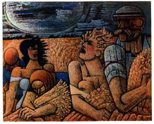 Αναπαραγωγή έργου, έγχρωμη, σε απόκομμα εντύπου.