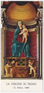 Αναπαραγωγή έργου του G. Bellini «La vergine in trono»