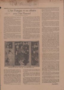 “L’ art portugais et ses affinités avec l’ Art Flamand”