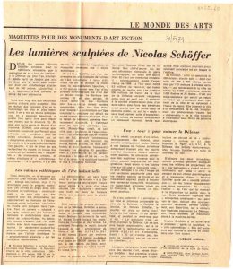 “Les lumières sculptées de Nicolas Schoeffer”