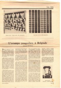 “L’ estampe yougoslave à Belgrade”