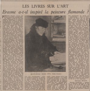 Les livres d’ art. Erasme a-t-il inspiré la peinture flamande?
