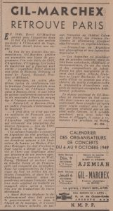 “Gil-Marchex retrouve Paris”