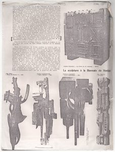 “La sculpture à la Biennale de Venise”