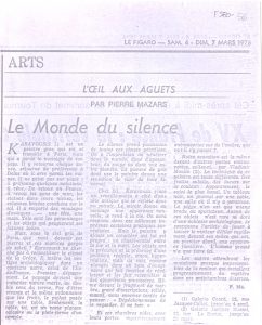 “Le Monde du silence”