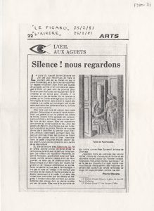 “Silence! Nous regardons”