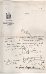 Αφιερώσεις καλλιτεχνών στην Μπέλλα Ραφτοπούλου