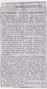 “Limoges. Un portrait de M. Louis Guibert”