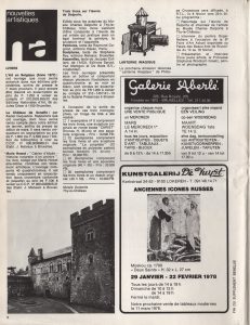 “Nouvelles artistiques”