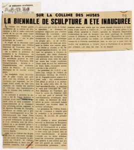 “Sur la colline des Muses. La Biennale de sculpture a été inaugurée”