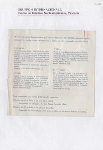 Έντυπο ομαδικής έκθεσης στην Βαλένθια