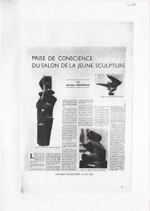 “Prise de conscience du Salon de la Jeune Sculpture”