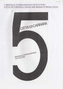 Έκθεση “V Biennale Internazionale di Scultura ‘Cittá di Carrara'”