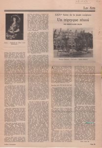 “XXIVe Salon de la jeune sculpture – Un triptyque reussi”