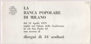 Πρόσκληση εγκαινίων έκθεσης “Disegni di 34 scultori”
