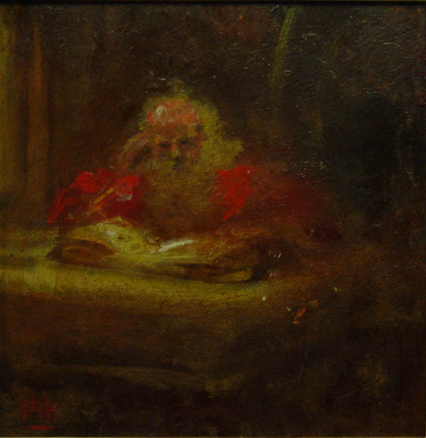 Bearded man reading