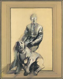 Tombstone with a bulldog