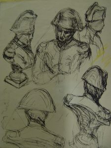 Studies of busts of Napoleon