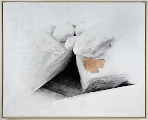 Stones-Black opening or “Composition with red cloth”