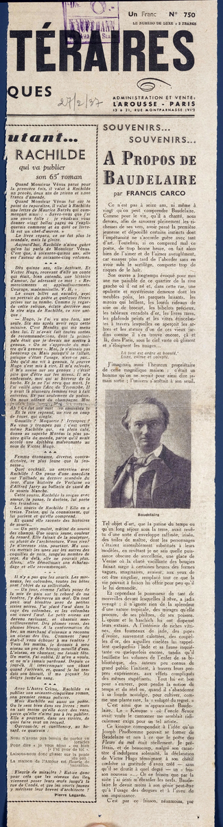 “A propos de Baudelaire”