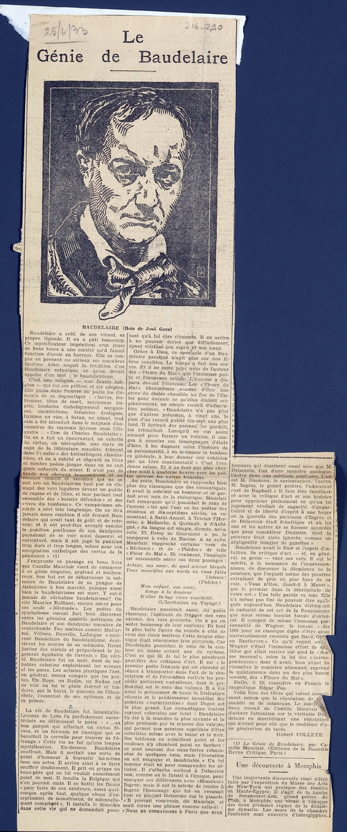 “Le génie de Baudelaire”