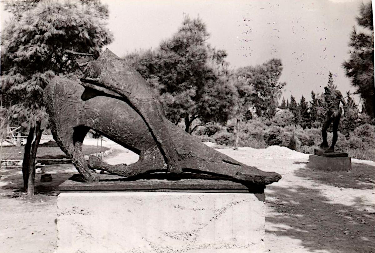 The artwork “Miracle” at the Panathenaia of Contemporary Sculpture in Athens