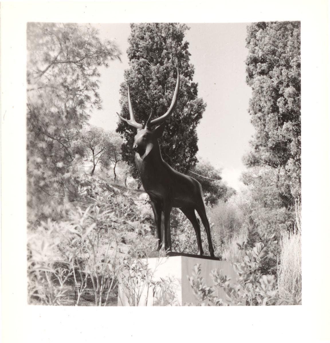 The artwork “The Deer” at the Panathenaia of Contemporary Sculpture in Athens