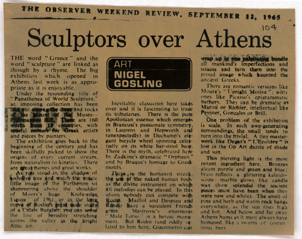 “Sculptors over Athens”
