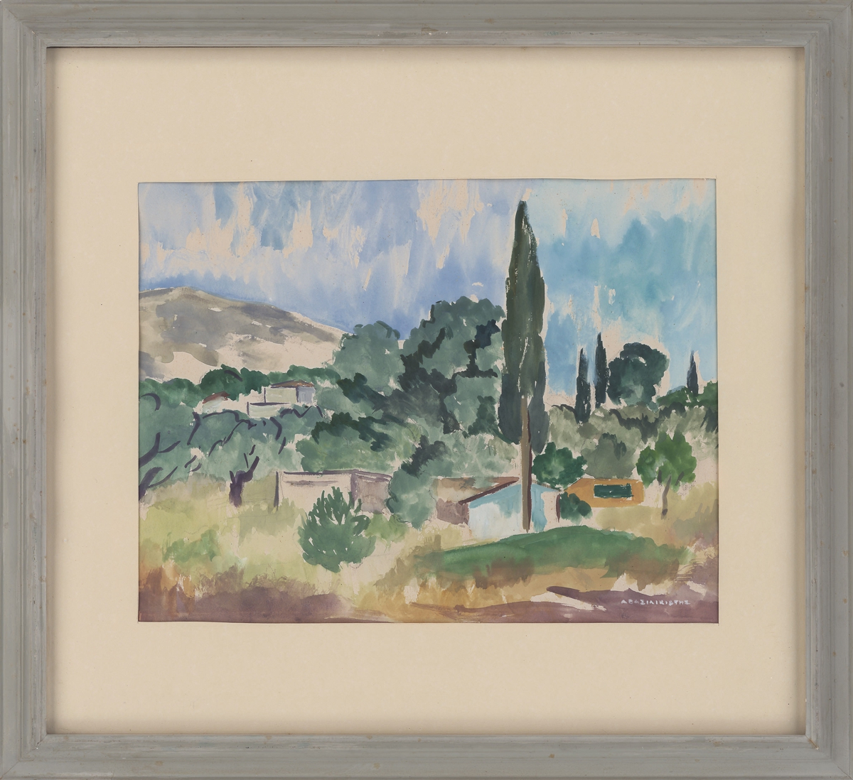 “Landscape with cypress”