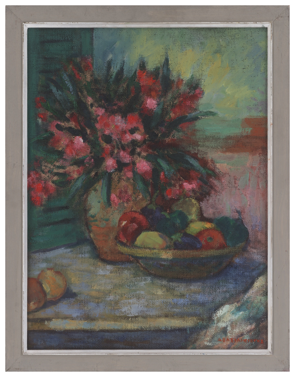 “Oleander and fruit platter”