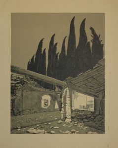 “Μονή Πεντέλης: Παλαιό Θεραπευτήριο” (recto) / Σύμπλεγμα ανθρώπινων μορφών (verso)