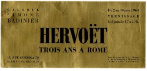 Έκθεση με τίτλο “Hervoët trois ans à Rome”
