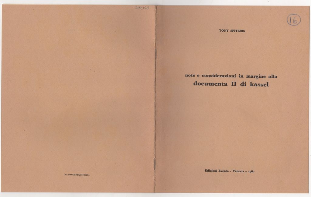 “Note e considerazioni in margine alla documenta II di Kassel”
