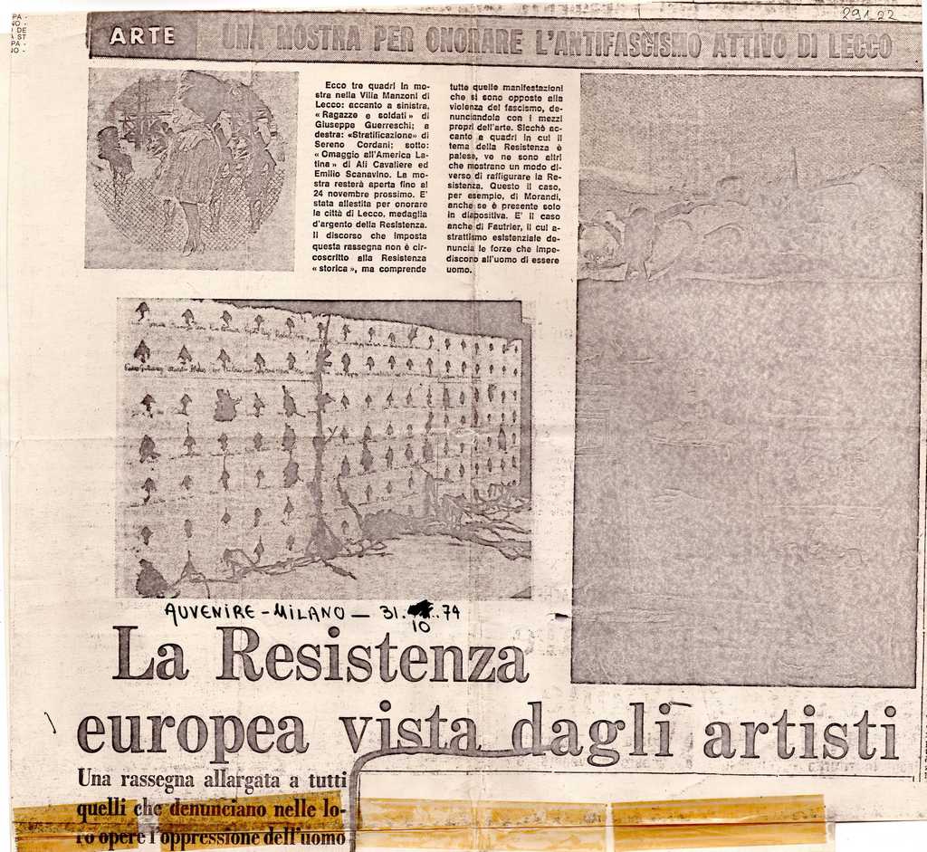 “La Resistenza europea vista dagli artisti”