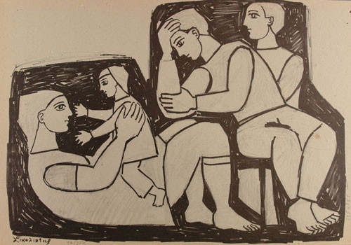 Mother with children