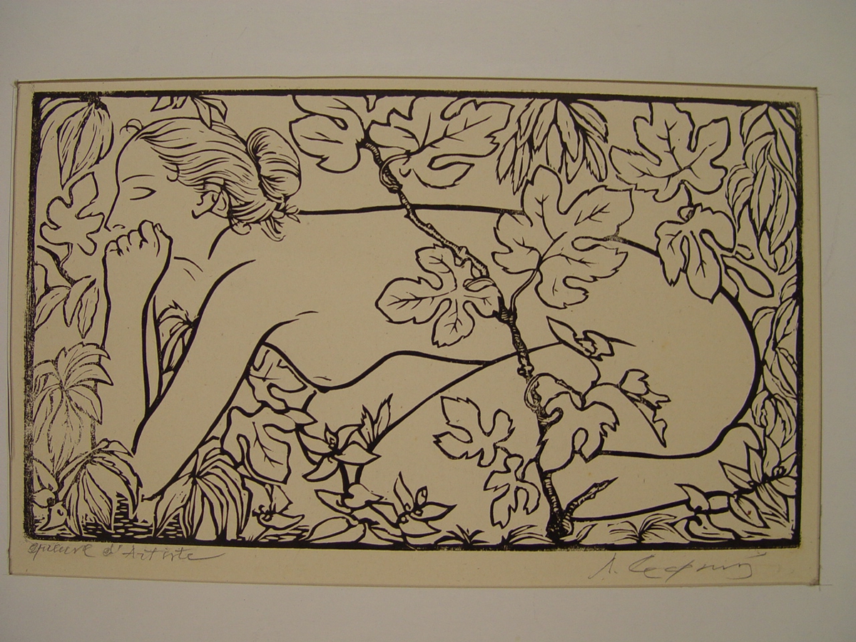 “Nude in foliage”